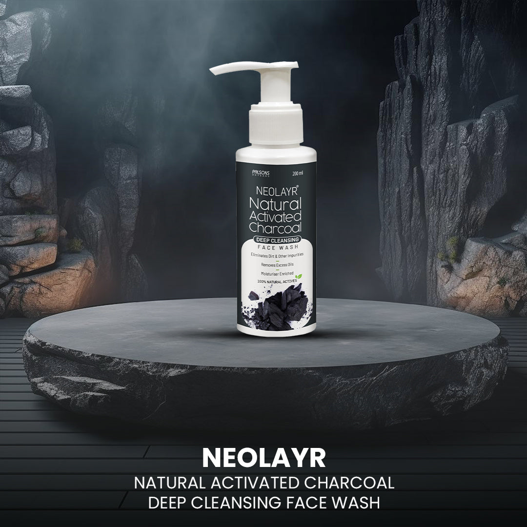 Neolayr Natural Activated Charcoal Deep Cleansing Face Wash 200 ml
