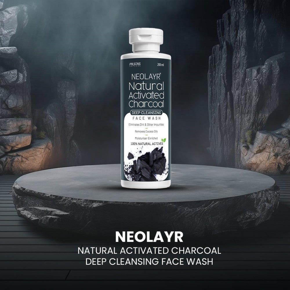 Neolayr Natural Activated Charcoal Deep Cleansing Face Wash