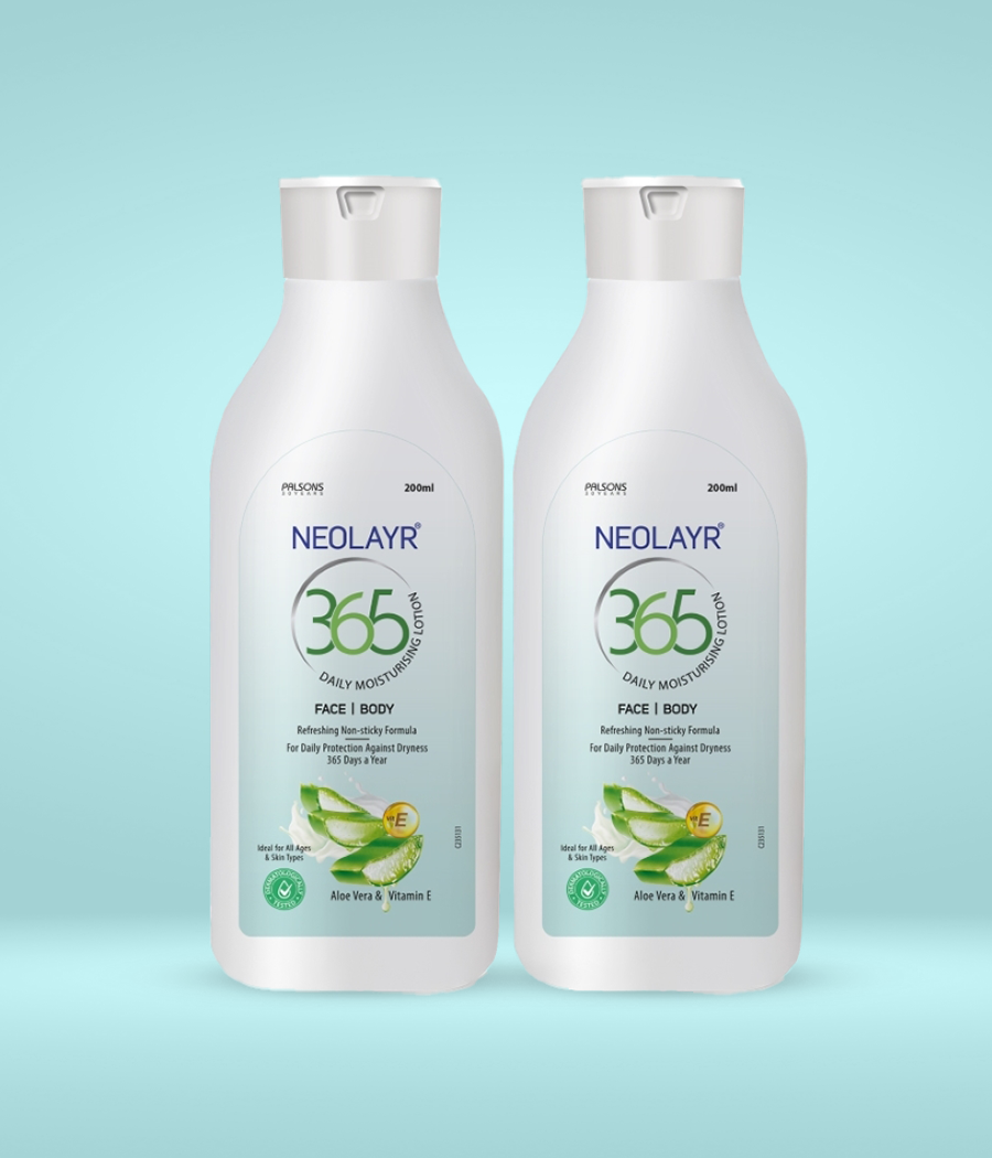 Neolayr 365 Daily Moisturising Lotion 200 ML 1+1 Combo Pack