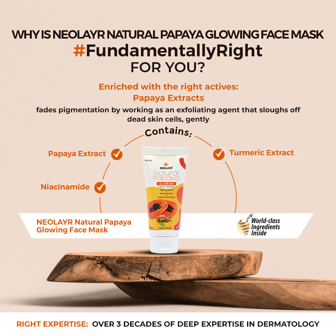 Neolayr Natural Papaya Glowing Face Mask 50 gm