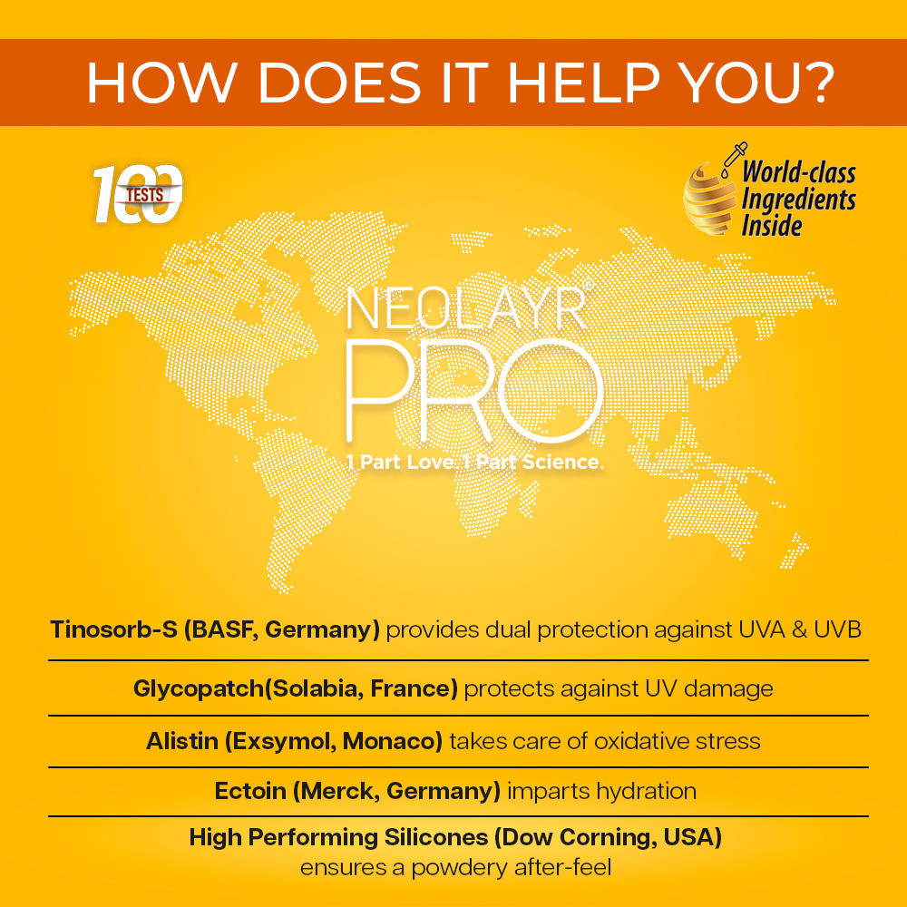 Neolayr Pro Ultrablock SPF 30 PA+++ Dry Touch Matte Gel Cream Sunscreen  50 gm