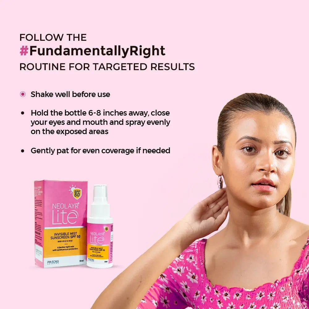 Neolayr Lite Invisible Mist Sunscreen SPF 50