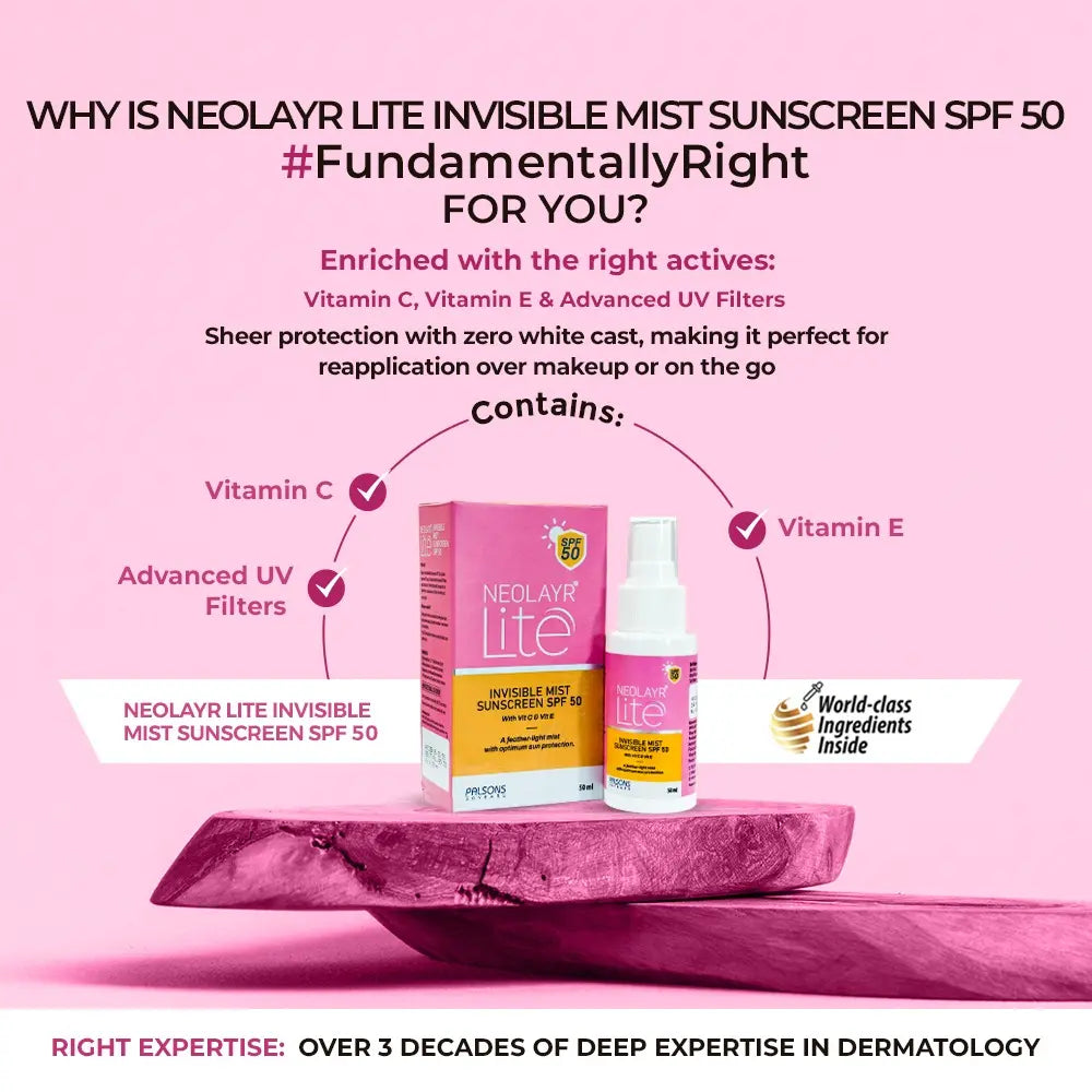 Neolayr Lite Invisible Mist Sunscreen SPF 50